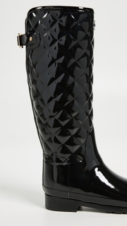 Hunter Boots Refined Gloss Quilt Tall Boots