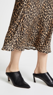 Three Dots Leopard Print Midi Skirt