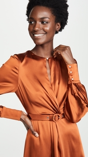 Jonathan Simkhai Satin Keyhole Midi Dress