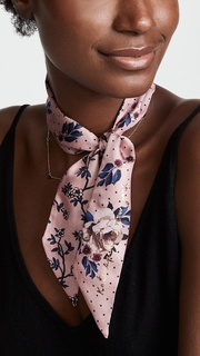 Kate Spade New York Prairie Rose Silk Skinny Scarf