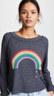 Wildfox Rainbow Stars Monte Crop Tee