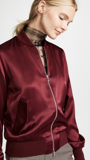 Adam Lippes Silk Bomber Jacket