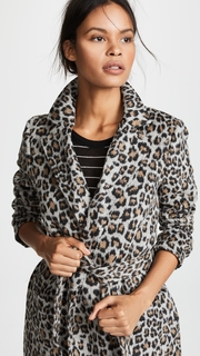 cupcakes and cashmere Fabrice Faux Leopard Wrap Coat
