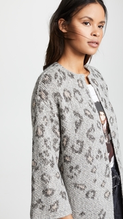 cupcakes and cashmere Kline Tonal Leopard Cardigan