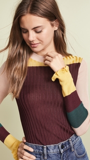 Scotch & Soda/Maison Scotch Rib Knit Color Blocked Pullover