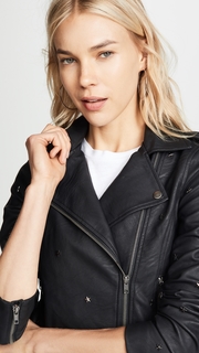 cupcakes and cashmere Haze Vegan Leather Moto Jacket
