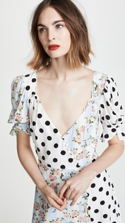 For Love & Lemons Savannah Wrap Mini Dress