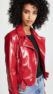 BB Dakota Its Electric Vinyl Moto Jacket