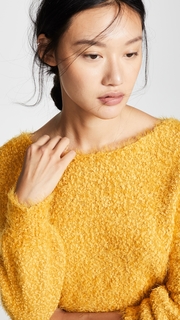 BB Dakota Shrug it Off Boucle Balloon Sleeve Sweater