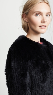 H Brand Ella Rabbit Fur Jacket