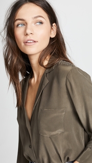 LAGENCE Amlina 3/4 Sleeve Pocket Blouse