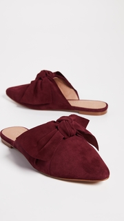 Madewell Indigo Bow Suede Slides