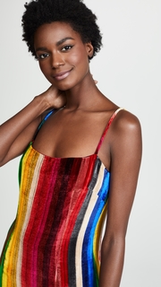 Milly Rainbow Mini Slip Dress