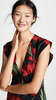 Norma Kamali V Neck Rectangle Gown