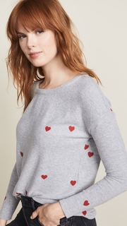 Chaser Tiny Heart Toss Sweatshirt