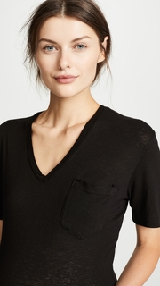 MONROW Maternity V Pocket Tee