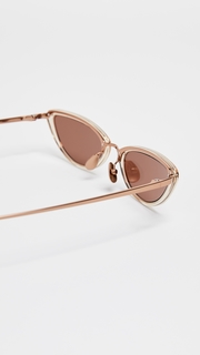 Linda Farrow Luxe Extreme Narrow Cat Eye Sunglasses