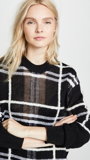 McQ - Alexander McQueen Patched Check Tunic Sweater