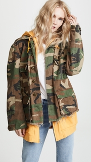 R13 Camo Abu Jacket with Long Hoodie