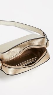 Smythson Panama Mini Camera Bag with Leather Strap