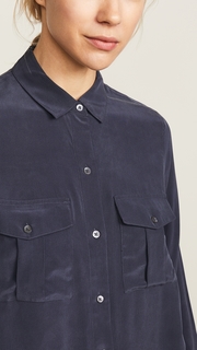 RAILS Rhett Silk Button Down Shirt