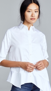 Clu Assymetrical Ruffle Hemmed Shirt