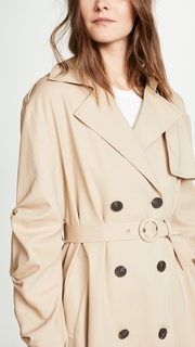 Jonathan Simkhai Tucked Sleeve Trench Coat