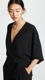 Halston Heritage Wrap Front Jumpsuit