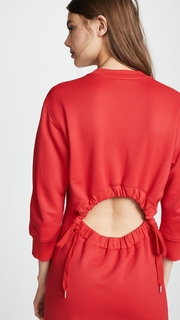 Tibi Open Back Sweatshirt Dress