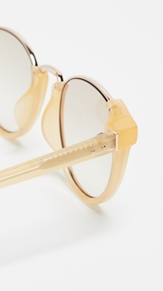 Linda Farrow Luxe Round Combo Sunglasses