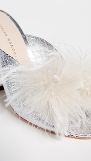 Loeffler Randall Laurel Twist Slides with Feathers