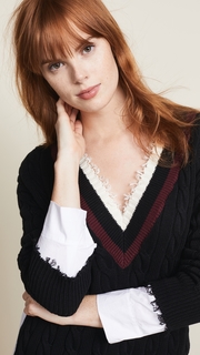 T by Alexander Wang Hybrid Varsity Pullover