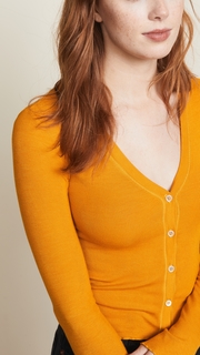 Three Dots Cropped Cardigan with Flared Sleeves