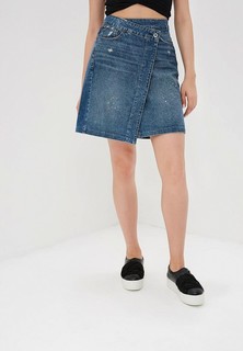 G-star arc online denim wrap skirt