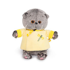 Мягкая игрушка Budi Basa Кот Басик Baby в желтой курточке в китайском стиле, 20 см