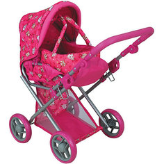 Коляска для кукол Buggy Boom "Infinia" трасформер, малиновая