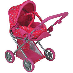 Коляска для кукол Buggy Boom "Infinia" трасформер, розовая