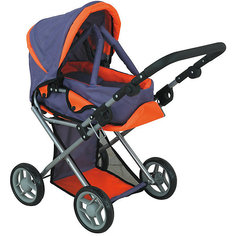 Коляска для кукол Buggy Boom "Infinia" трасформер, фиолетово-оранжевый