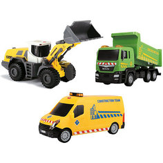 Набор машинок Dickie Toys "Строительная техника", 3 машинки