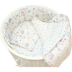 Комплект постельного белья для круглой кроватки Baby Nice "Лесная поляна" бежевый