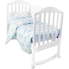 Комплект постельного белья на резинке Baby Nice "Облака" голубой