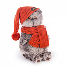 Мягкая игрушка Budi Basa Кот Басик в вязаной шапке и шарфе, 25 см