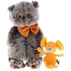 Мягкая игрушка Budi Basa Кот Басик с мышкой Миленой, 30 см