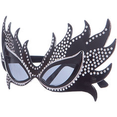 Карнавальные очки Феникс-Презент, чёрные со стразами