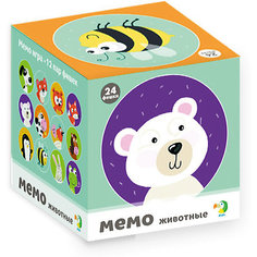 Настольная игра-мемо Dodo "Животные", 24 фишки
