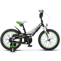 Велосипед Stels "Pilot-180" 18 дюймов, черно-зеленый