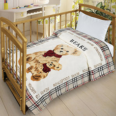 Одеяло-покрывало Letto для детской кроватки SP25, ширина 110см. Облегченное, стеганое. 100% хлопок