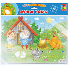 Мягкие пазлы Vladi Toys "Сказки" Курочка Ряба, 24 элемента