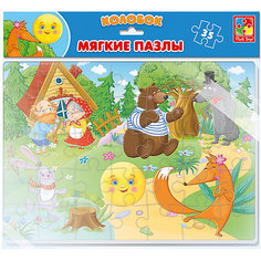 Мягкие пазлы Vladi Toys "Сказки" Колобок, 35 элементов