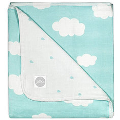 Муслиновое одеяло 120х120см, Clouds Jade (Нефритовые облака) Jollein